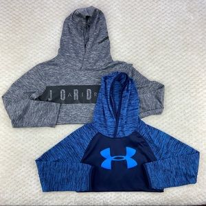 Nike Air Jordan, Under Armour Lightweight Hoodies Boys (Size 7) (S)